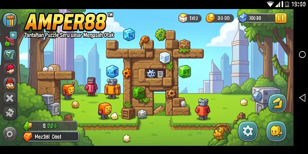 Screenshot gameplay AMPER88 menampilkan teka-teki yang menantang dan menarik.